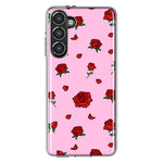 Mundaze - Case for Samsung Galaxy S23 Plus Slim Shockproof Hard Shell Soft TPU Heavy Duty Protective Phone Cover - Cute Red Roses