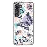 Mundaze - Case for Samsung Galaxy S23 Plus Slim Shockproof Hard Shell Soft TPU Heavy Duty Protective Phone Cover - Groovy Butterflies