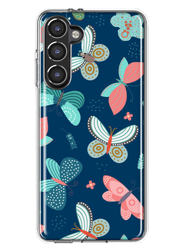 Mundaze - Case for Samsung Galaxy S23 Plus Slim Shockproof Hard Shell Soft TPU Heavy Duty Protective Phone Cover - Cute Butterflies