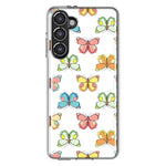 Mundaze - Case for Samsung Galaxy S23 Slim Shockproof Hard Shell Soft TPU Heavy Duty Protective Phone Cover - Colorful Butterflies