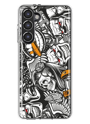 Mundaze - Case for Samsung Galaxy S23 Plus Slim Shockproof Hard Shell Soft TPU Heavy Duty Protective Phone Cover - Abstract Graffiti Tattoo