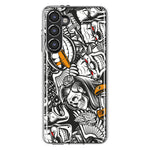 Mundaze - Case for Samsung Galaxy S23 Plus Slim Shockproof Hard Shell Soft TPU Heavy Duty Protective Phone Cover - Abstract Graffiti Tattoo