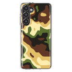 Mundaze - Case for Samsung Galaxy S23 Slim Shockproof Hard Shell Soft TPU Heavy Duty Protective Phone Cover - Green Yellow Camo