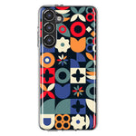 Mundaze - Case for Samsung Galaxy S23 Plus Slim Shockproof Hard Shell Soft TPU Heavy Duty Protective Phone Cover - Vintage Geometric Patterns