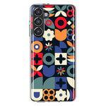 Mundaze - Case for Samsung Galaxy S23 Slim Shockproof Hard Shell Soft TPU Heavy Duty Protective Phone Cover - Vintage Geometric Patterns