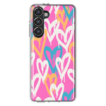 Mundaze - Case for Samsung Galaxy S23 Plus Slim Shockproof Hard Shell Soft TPU Heavy Duty Protective Phone Cover - Urban Street Pink Hearts