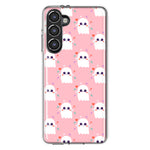 Mundaze - Case for Samsung Galaxy S23 Plus Slim Shockproof Hard Shell Soft TPU Heavy Duty Protective Phone Cover - Cute Pink Ghosts