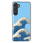 Mundaze - Case for Samsung Galaxy S23 Plus Slim Shockproof Hard Shell Soft TPU Heavy Duty Protective Phone Cover - Japanese Waves