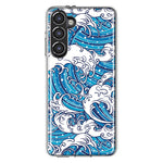 Mundaze - Case for Samsung Galaxy S23 Plus Slim Shockproof Hard Shell Soft TPU Heavy Duty Protective Phone Cover - Japanese Wave