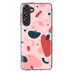 Mundaze - Case for Samsung Galaxy S23 Plus Slim Shockproof Hard Shell Soft TPU Heavy Duty Protective Phone Cover - Vintage Abstract Pink Grooves