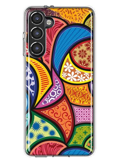 Mundaze - Case for Samsung Galaxy S23 Plus Slim Shockproof Hard Shell Soft TPU Heavy Duty Protective Phone Cover - Abstract Citrus Pattern