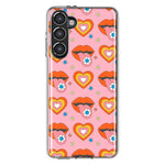 Mundaze - Case for Samsung Galaxy S23 Plus Slim Shockproof Hard Shell Soft TPU Heavy Duty Protective Phone Cover - Retro Groovy Hearts