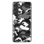 Mundaze - Case for Samsung Galaxy S23 Plus Slim Shockproof Hard Shell Soft TPU Heavy Duty Protective Phone Cover - Black Grey Camo