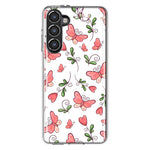 Mundaze - Case for Samsung Galaxy S23 Plus Slim Shockproof Hard Shell Soft TPU Heavy Duty Protective Phone Cover - Cute Pink Butterflies