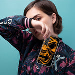 Mundaze - Case for Samsung Galaxy S22 Ultra Slim Shockproof Hard Shell Soft TPU Heavy Duty Protective Phone Cover - Samurai Mask