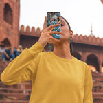 Mundaze - Case for Samsung Galaxy S22 Ultra Slim Shockproof Hard Shell Soft TPU Heavy Duty Protective Phone Cover - Blue Dragon