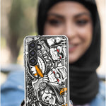 Mundaze - Case for Samsung Galaxy S22 Ultra Slim Shockproof Hard Shell Soft TPU Heavy Duty Protective Phone Cover - Abstract Graffiti Tattoo