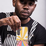 Mundaze - Case for Samsung Galaxy S22 Ultra Slim Shockproof Hard Shell Soft TPU Heavy Duty Protective Phone Cover - Retro Sunset Flower Field