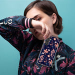 Mundaze - Case for Samsung Galaxy S22 Ultra Slim Shockproof Hard Shell Soft TPU Heavy Duty Protective Phone Cover - Snakes and Flowers