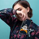 Mundaze - Case for Samsung Galaxy S22 Ultra Slim Shockproof Hard Shell Soft TPU Heavy Duty Protective Phone Cover - Yoga Astronaut