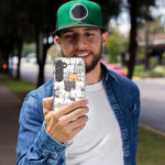 Mundaze - Case for Samsung Galaxy S22 Ultra Slim Shockproof Hard Shell Soft TPU Heavy Duty Protective Phone Cover - Cat Friends Hello