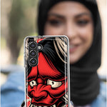Mundaze - Case for Samsung Galaxy S22 Ultra Slim Shockproof Hard Shell Soft TPU Heavy Duty Protective Phone Cover - Japanese Oni Demon