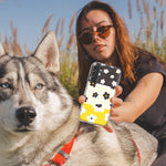 Mundaze - Case for Samsung Galaxy S22 Ultra Slim Shockproof Hard Shell Soft TPU Heavy Duty Protective Phone Cover - Black Yellow Daisies