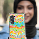 Mundaze - Case for Samsung Galaxy S23 Ultra Slim Shockproof Hard Shell Soft TPU Heavy Duty Protective Phone Cover - Groovy Citrus