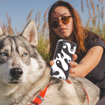 Mundaze - Case for Samsung Galaxy S22 Ultra Slim Shockproof Hard Shell Soft TPU Heavy Duty Protective Phone Cover - Luxury Black White Fluid