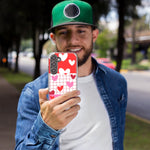 Mundaze - Case for Samsung Galaxy S22 Ultra Slim Shockproof Hard Shell Soft TPU Heavy Duty Protective Phone Cover - Cute Valentine Hearts