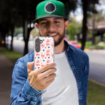 Mundaze - Case for Samsung Galaxy S22 Ultra Slim Shockproof Hard Shell Soft TPU Heavy Duty Protective Phone Cover - Fire Eyeballs