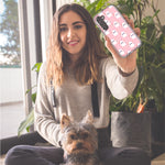 Mundaze - Case for Samsung Galaxy S22 Ultra Slim Shockproof Hard Shell Soft TPU Heavy Duty Protective Phone Cover - Cute Pink Ghosts