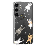 Mundaze - Case for Samsung Galaxy S24 Slim Shockproof Hard Shell Soft TPU Heavy Duty Protective Phone Cover - Cute Flying Cat Friends