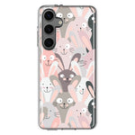 Mundaze - Case for Samsung Galaxy S24 Slim Shockproof Hard Shell Soft TPU Heavy Duty Protective Phone Cover - Cute Silly Rabbits Bunnies