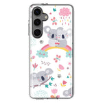 Mundaze - Case for Samsung Galaxy S24 Slim Shockproof Hard Shell Soft TPU Heavy Duty Protective Phone Cover - Cute Rainbow Koalas Flowers Butterflies
