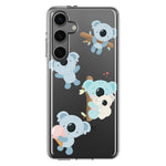 Mundaze - Case for Samsung Galaxy S24 Slim Shockproof Hard Shell Soft TPU Heavy Duty Protective Phone Cover - Cute Blue Koala Friends Icecream