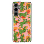 Mundaze - Case for Samsung Galaxy S24 Slim Shockproof Hard Shell Soft TPU Heavy Duty Protective Phone Cover - Green Leopard
