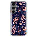 Mundaze - Case for Samsung Galaxy S24 Slim Shockproof Hard Shell Soft TPU Heavy Duty Protective Phone Cover - Snakes and Flowers