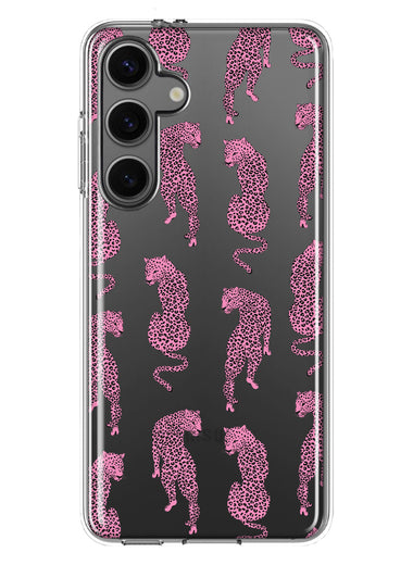 Mundaze - Case for Samsung Galaxy S24 Plus Slim Shockproof Hard Shell Soft TPU Heavy Duty Protective Phone Cover - Pink Leopard