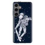 Mundaze - Case for Samsung Galaxy S24 Plus Slim Shockproof Hard Shell Soft TPU Heavy Duty Protective Phone Cover - Skateboard Astronaut