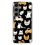 Mundaze - Case for Samsung Galaxy S24 Plus Slim Shockproof Hard Shell Soft TPU Heavy Duty Protective Phone Cover - Cute Happy Cat Friends