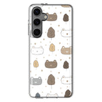 Mundaze - Case for Samsung Galaxy S24 Plus Slim Shockproof Hard Shell Soft TPU Heavy Duty Protective Phone Cover - Cute Cat Face