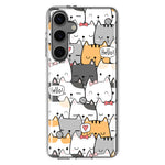 Mundaze - Case for Samsung Galaxy S24 Plus Slim Shockproof Hard Shell Soft TPU Heavy Duty Protective Phone Cover - Cat Friends Hello