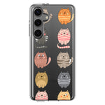 Mundaze - Case for Samsung Galaxy S24 Plus Slim Shockproof Hard Shell Soft TPU Heavy Duty Protective Phone Cover - Cute Glasses Cats