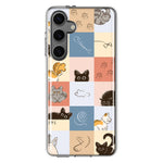 Mundaze - Case for Samsung Galaxy S24 Plus Slim Shockproof Hard Shell Soft TPU Heavy Duty Protective Phone Cover - Cute Cat Tiles