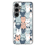 Mundaze - Case for Samsung Galaxy S24 Plus Slim Shockproof Hard Shell Soft TPU Heavy Duty Protective Phone Cover - Cute Funny Cat Friends