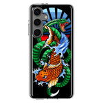 Mundaze - Case for Samsung Galaxy S24 Plus Slim Shockproof Hard Shell Soft TPU Heavy Duty Protective Phone Cover - Dragon Koi Fish