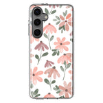 Mundaze - Case for Samsung Galaxy S24 Plus Slim Shockproof Hard Shell Soft TPU Heavy Duty Protective Phone Cover - Cute Pink Flowers