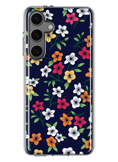 Mundaze - Case for Samsung Galaxy S24 Slim Shockproof Hard Shell Soft TPU Heavy Duty Protective Phone Cover - Cute Colorful Flowers