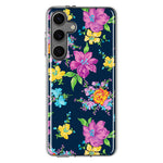 Mundaze - Case for Samsung Galaxy S24 Slim Shockproof Hard Shell Soft TPU Heavy Duty Protective Phone Cover - Vintage Blossom Flowers